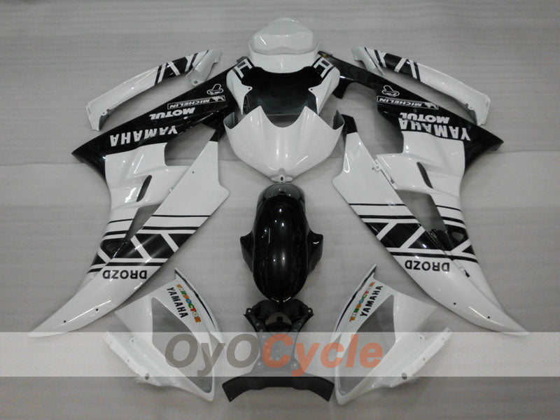 Kit de carénage à injection pour YZF-R6 06-07 - Blanc, noir - MOTUL #OYO87905883