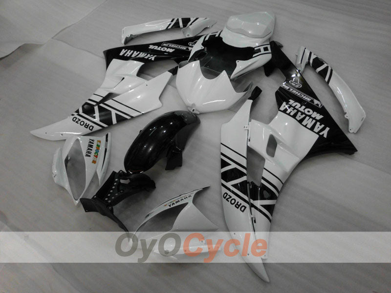 Kit de carénage à injection pour YZF-R6 06-07 - Blanc, noir - MOTUL #OYO87905883