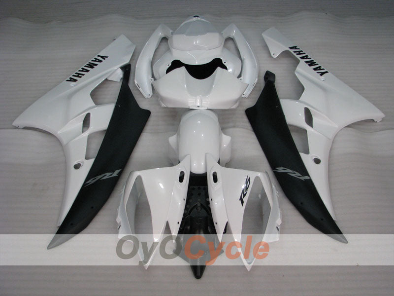 Kit de carénage à injection pour YZF-R6 06-07 - Blanc, noir - Style usine #OYO87905885