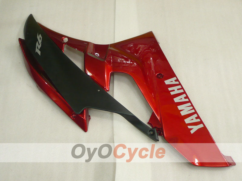 Kit de carénage à injection pour YZF-R6 06-07 - Rouge, noir - Style usine #OYO87905886