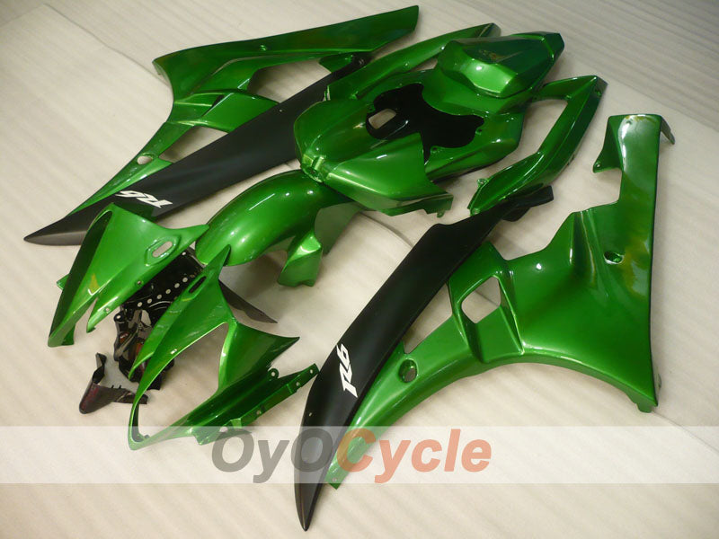 Kit de carénage à injection pour YZF-R6 06-07 - Vert, noir - Style usine #OYO87905887