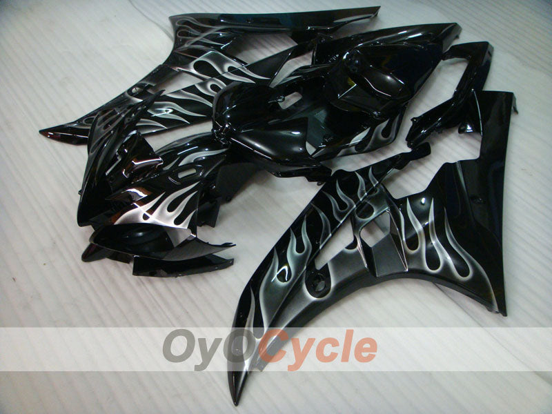Kit de carénage à injection pour YZF-R6 06-07 - Noir - Flamme #OYO87905888