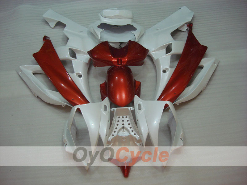 Kit de carénage à injection pour YZF-R6 06-07 - Rouge, blanc - Style usine #OYO87905889