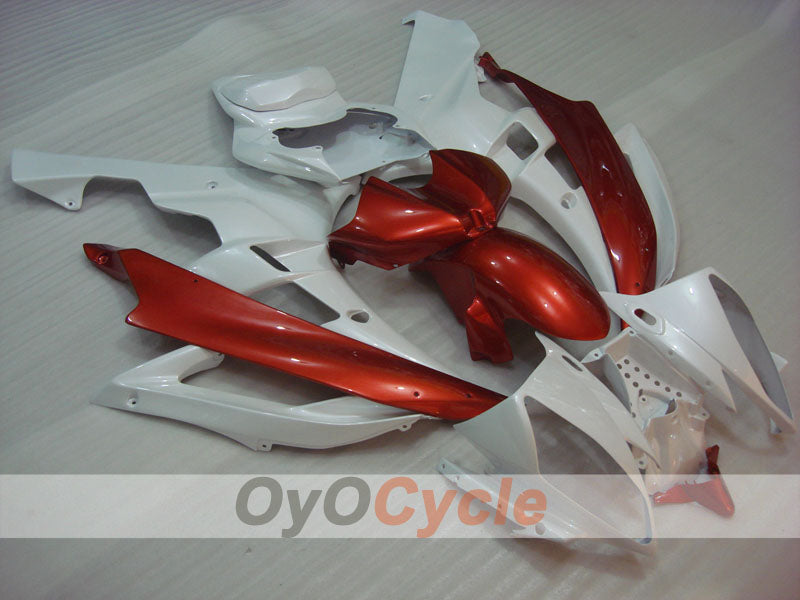Kit de carénage à injection pour YZF-R6 06-07 - Rouge, blanc - Style usine #OYO87905889