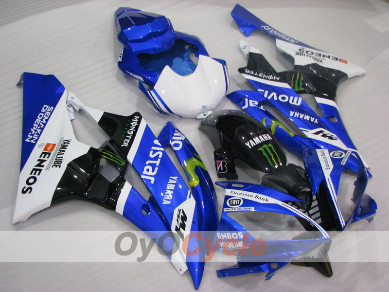 Kit de carénage à injection pour YZF-R6 06-07 - Blanc, Noir - FIAT #OYO87905896