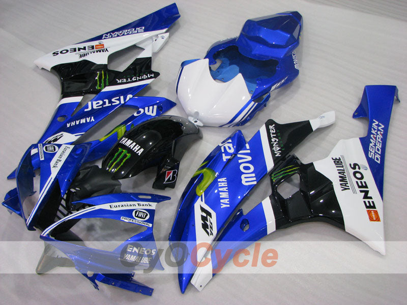 Kit de carénage à injection pour YZF-R6 06-07 - Blanc, Noir - FIAT #OYO87905896