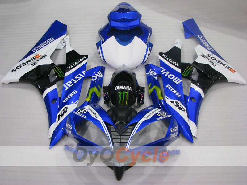 Kit de carénage à injection pour YZF-R6 06-07 - Blanc, Noir - FIAT #OYO87905896