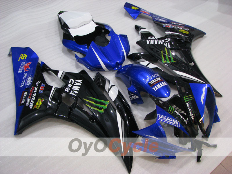 Kit de carénage à injection pour YZF-R6 06-07 - Bleu, Noir - Monster #OYO87905898