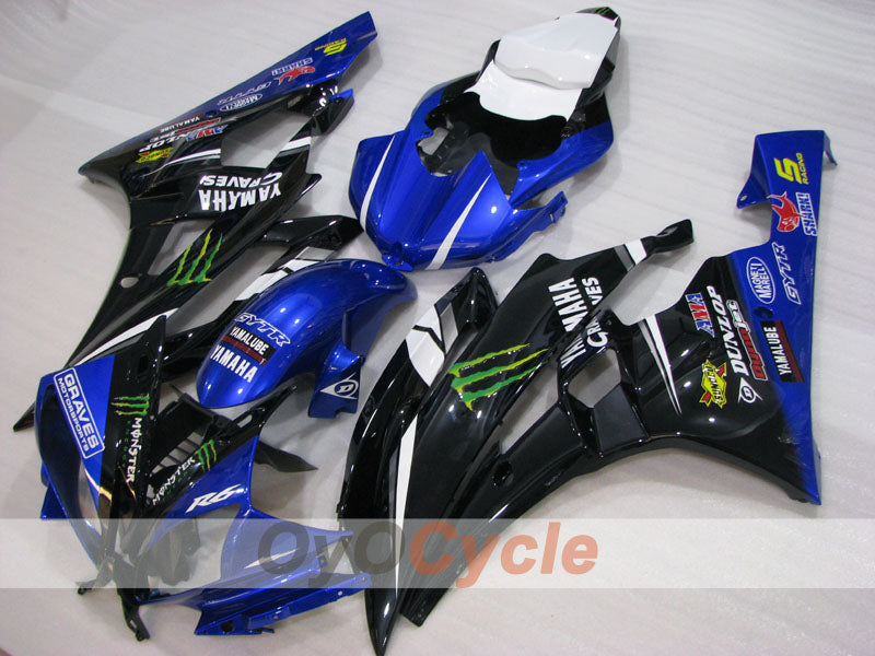 Kit de carénage à injection pour YZF-R6 06-07 - Bleu, Noir - Monster #OYO87905898