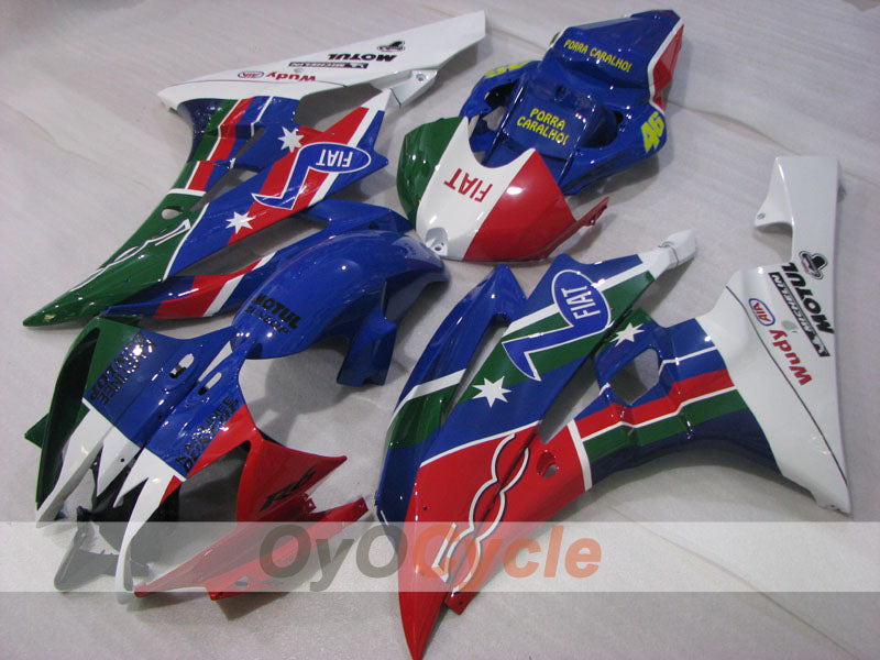 Kit de carénage à injection pour YZF-R6 06-07 - Vert armée, Rouge, Bleu - FIAT #OYO87905899