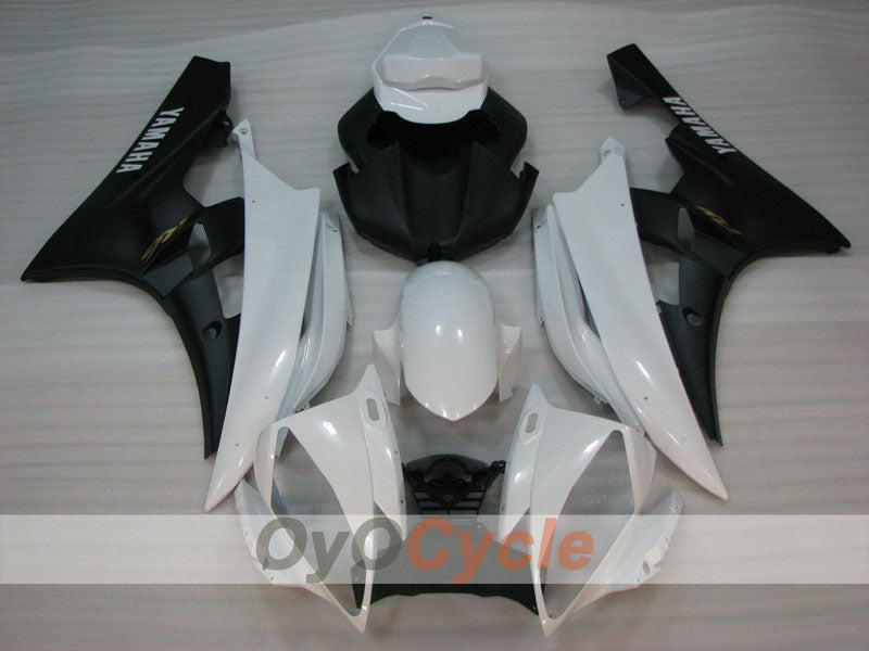 Kit de carénage à injection pour YZF-R6 06-07 - Blanc, Noir - Style usine #OYO87905900