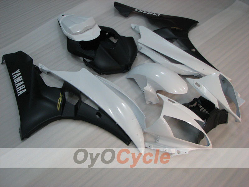 Kit de carénage à injection pour YZF-R6 06-07 - Blanc, Noir - Style usine #OYO87905900
