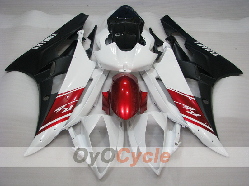 Kit de carénage à injection pour YZF-R6 06-07 - Rouge, blanc, noir, mat - Style usine #OYO87905891