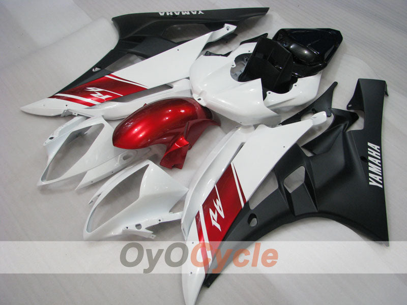Kit de carénage à injection pour YZF-R6 06-07 - Rouge, blanc, noir, mat - Style usine #OYO87905891