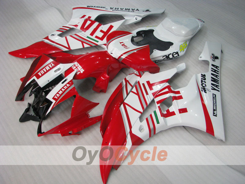 Kit de carénage à injection pour YZF-R6 06-07 - Rouge, Blanc - FIAT #OYO87905892