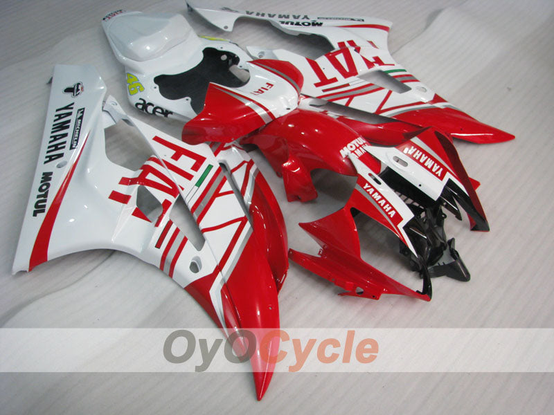 Kit de carénage à injection pour YZF-R6 06-07 - Rouge, Blanc - FIAT #OYO87905892