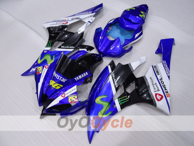 Kit de carénage à injection pour YZF-R6 06-07 - Bleu, Blanc, Noir - Monster #OYO87905894