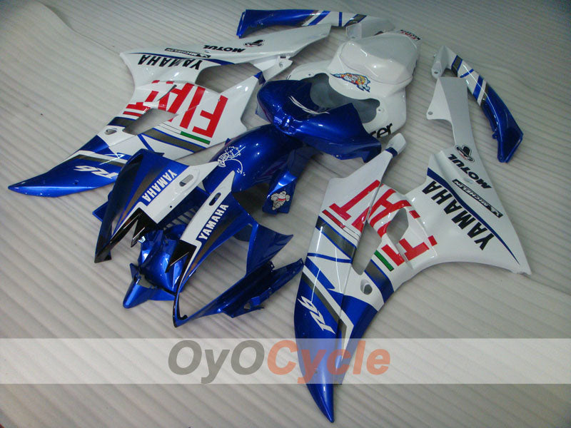 Kit de carénage à injection pour YZF-R6 06-07 - Bleu, Blanc - FIAT, MOTUL #OYO87905916
