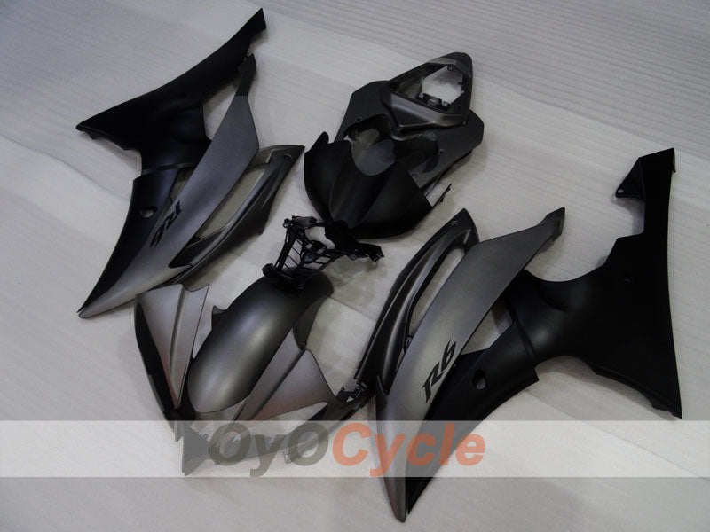 Kit de carénage à injection pour YZF-R6 08-16 - Noir, gris, mat - Style usine #OYO87905927
