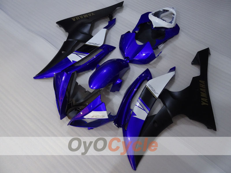 Kit de carénage à injection pour YZF-R6 08-16 - Bleu, noir, mat - Style usine #OYO87905928