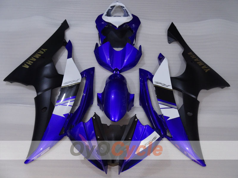 Kit de carénage à injection pour YZF-R6 08-16 - Bleu, noir, mat - Style usine #OYO87905928