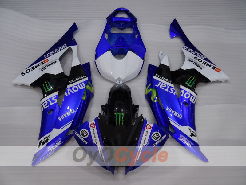 Kit de carénage à injection pour YZF-R6 08-16 - Bleu, blanc, noir - Monster #OYO87905929