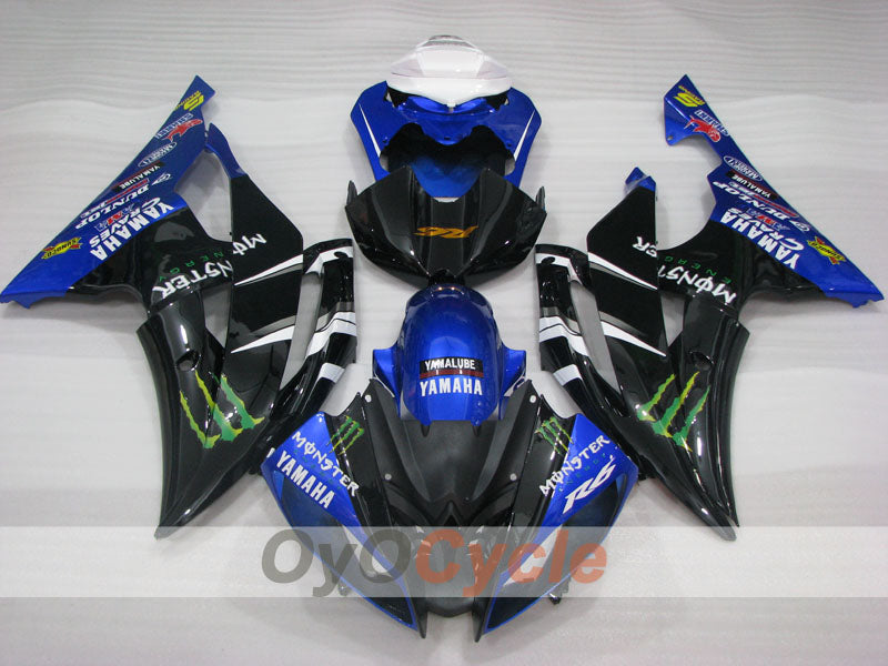 Kit de carénage à injection pour YZF-R6 08-16 - Bleu, Noir - Monster #OYO87905932