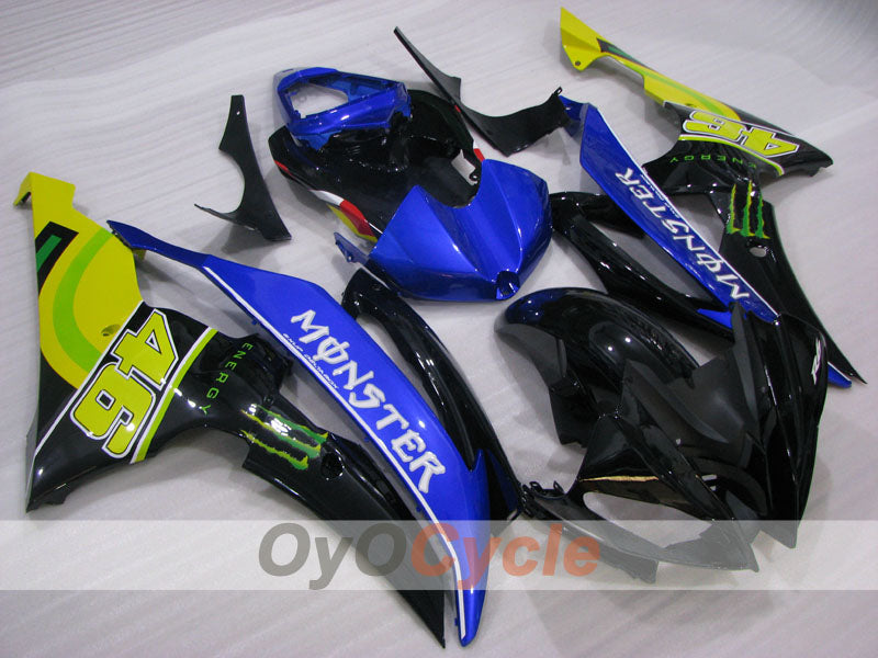 Kit de carénage à injection pour YZF-R6 08-16 - Bleu, Noir - Monster #OYO87905933