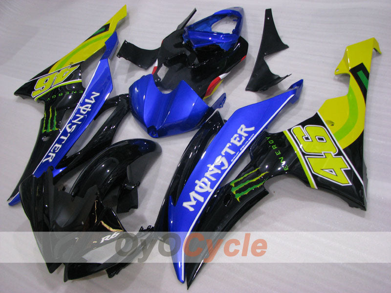 Kit de carénage à injection pour YZF-R6 08-16 - Bleu, Noir - Monster #OYO87905933