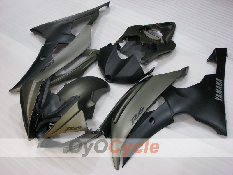 Kit de carénage à injection pour YZF-R6 08-16 - Noir, Gris - Style usine #OYO87905935