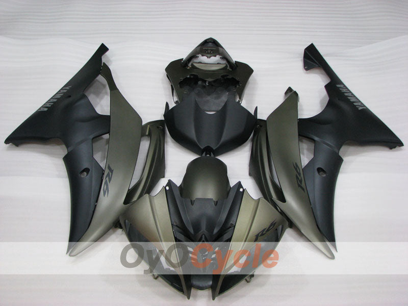 Kit de carénage à injection pour YZF-R6 08-16 - Noir, Gris - Style usine #OYO87905935