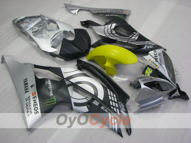 Kit de carénage à injection pour YZF-R6 08-16 - Noir, Gris - Monster #OYO87905937