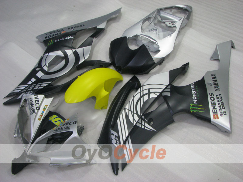 Kit de carénage à injection pour YZF-R6 08-16 - Noir, Gris - Monster #OYO87905937