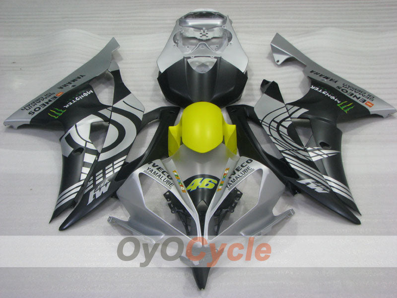 Kit de carénage à injection pour YZF-R6 08-16 - Noir, Gris - Monster #OYO87905937