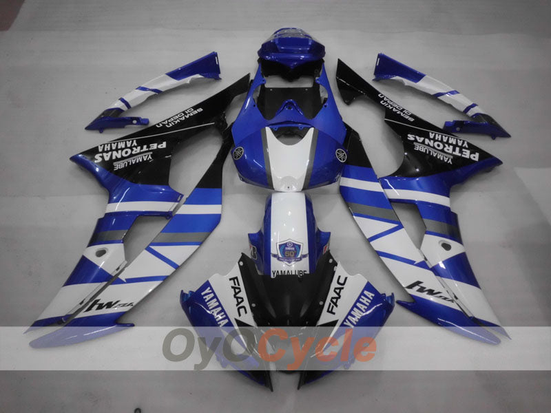 Kit de carénage à injection pour YZF-R6 08-16 - Bleu, Blanc, Noir - PETRONAS #OYO87905940