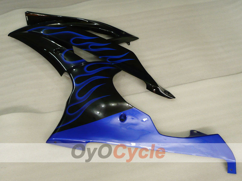 Kit de carénage injecté pour YZF-R6 08-16 - Bleu, Noir - Flame #OYO87905942