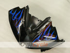 Kit de carénage injecté pour YZF-R6 08-16 - Bleu, Noir - Flame #OYO87905942