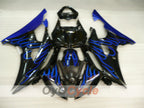 Kit de carénage injecté pour YZF-R6 08-16 - Bleu, Noir - Flame #OYO87905942