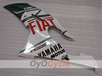 Kit de carénage injecté pour YZF-R6 08-16 - Vert armée, Blanc - FIAT #OYO87905943