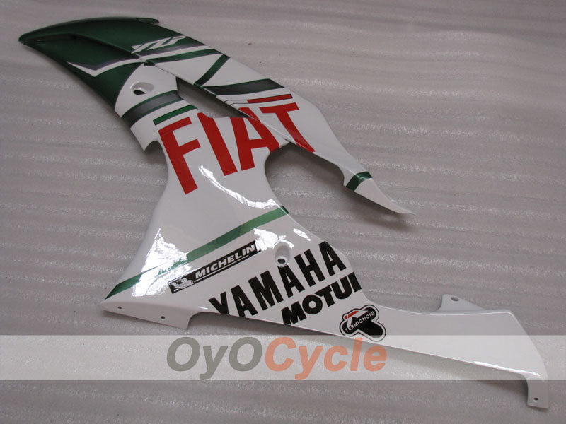 Kit de carénage injecté pour YZF-R6 08-16 - Vert armée, Blanc - FIAT #OYO87905943