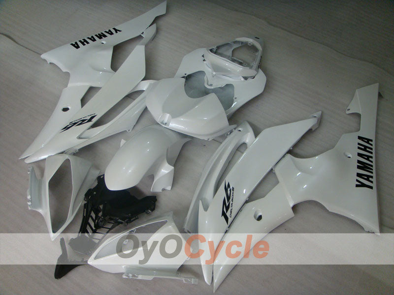 Kit de carénage injecté pour YZF-R6 08-16 - Blanc - Style d'origine #OYO87905944