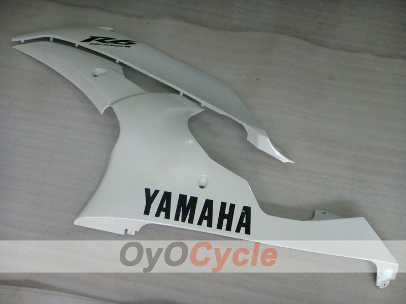 Kit de carénage injecté pour YZF-R6 08-16 - Blanc - Style d'origine #OYO87905944