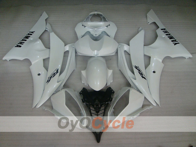 Kit de carénage injecté pour YZF-R6 08-16 - Blanc - Style d'origine #OYO87905944