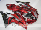 Kit de carénage injecté pour YZF-R6 08-16 - Rouge, Noir - Style d'origine #OYO87905945
