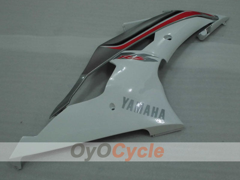 Kit de carénage injecté pour YZF-R6 08-16 - Blanc, Argent - Style d'origine #OYO87905946