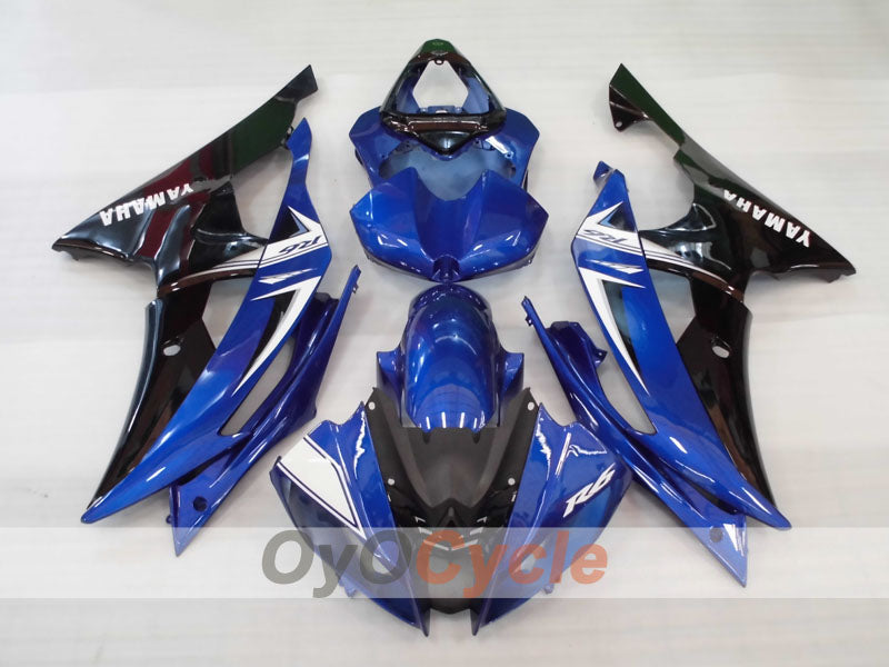 Kit de carénage injecté pour YZF-R6 08-16 - Bleu, Noir - Style d'origine #OYO87905947