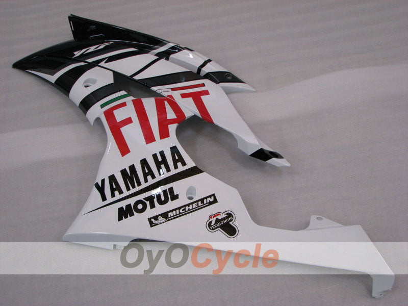 Kit de carénage injecté pour YZF-R6 08-16 - Blanc, Noir - FIAT #OYO87905948