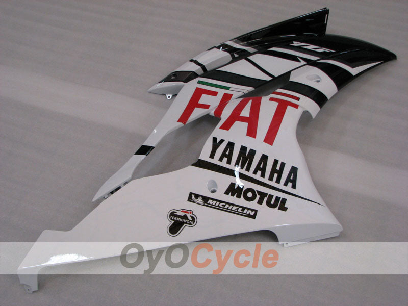 Kit de carénage injecté pour YZF-R6 08-16 - Blanc, Noir - FIAT #OYO87905948