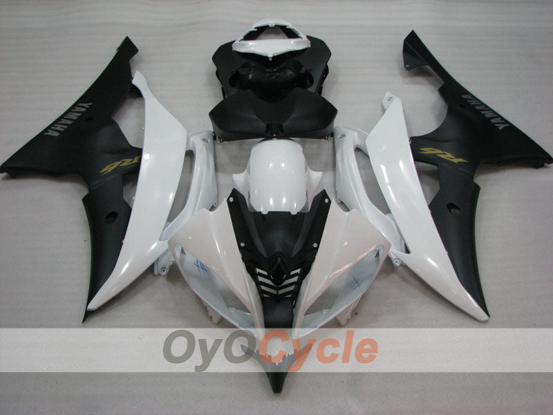 Kit de carénage injecté pour YZF-R6 08-16 - Blanc, Noir, Mat - Style d'origine #OYO87905949