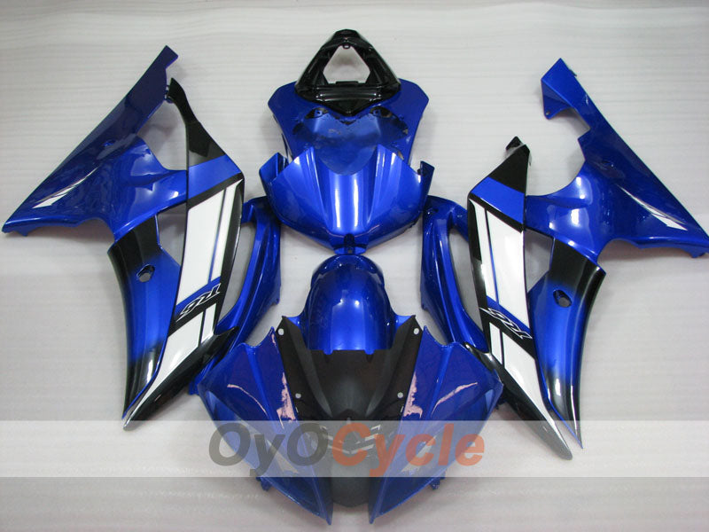 Kit de carénage injecté pour YZF-R6 08-16 - Bleu, Blanc, Noir - Style d'origine #OYO87905951